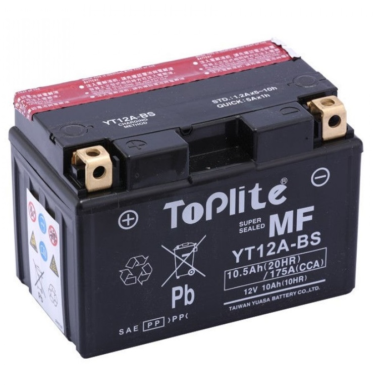 Baterie moto TOPLITE YT12A-BS