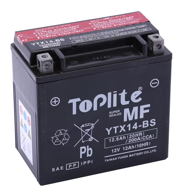 Baterie moto TOPLITE YTX14-BS