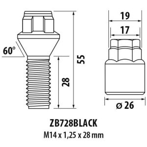 Set 4 suruburi antifurt ALUTECHNIK