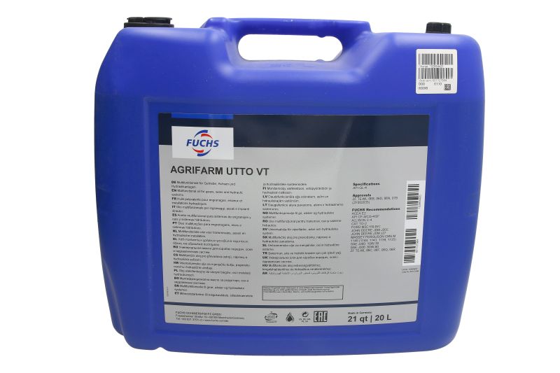 Ulei pentru transmisie hidraulica utilaje agricole FUCHS AGRIFARM UTTO VT 10W30