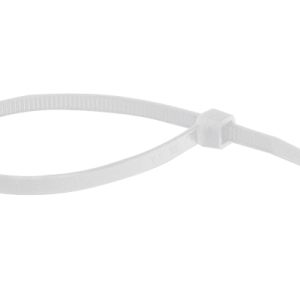 Set 100 bucati coliere nylon albe COBRA 08968