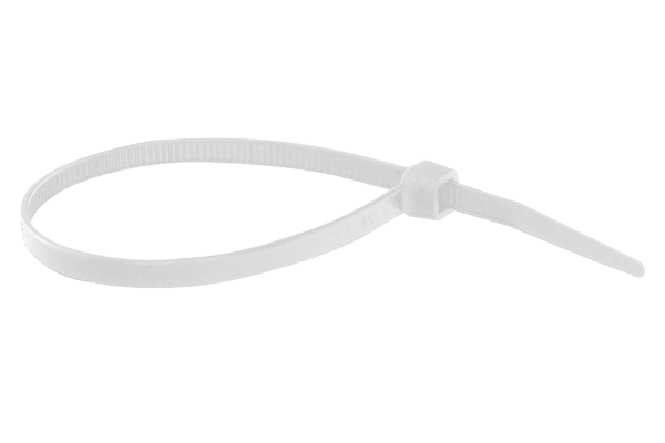 Set 100 bucati coliere nylon albe COBRA 08962