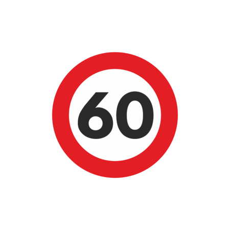 Autocolant limita viteza 60 km