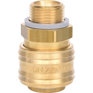 Cuplaj din alama cu filet exterior pentru furtune de aer comprimat KS TOOLS 515.3481