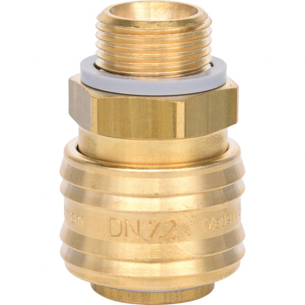 Cuplaj din alama cu filet exterior pentru furtune de aer comprimat KS TOOLS 515.3481