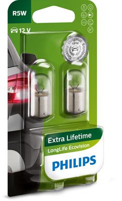 Set 2 becuri semnalizator PHILIPS LongLife EcoVision 12821LLECOB2