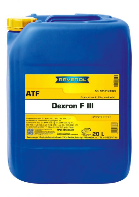 Ulei pentru transmisie automata RAVENOL ATF Dexron F III 1213104-020