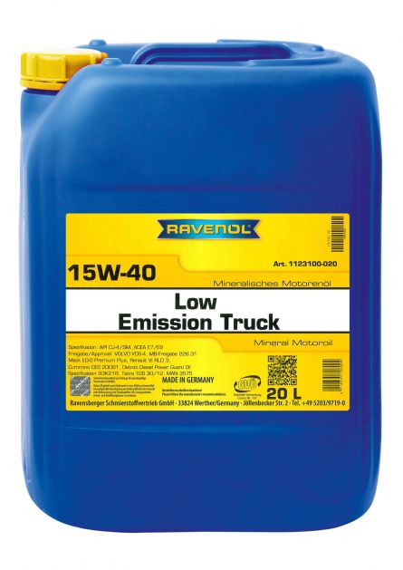 Ulei motor RAVENOL Low Emission Truck 15W40 SHPD 1123100-020